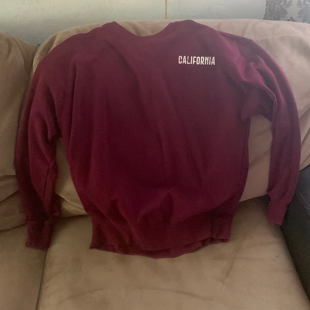 Red crew neck